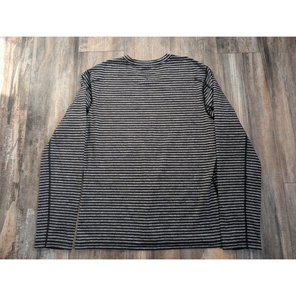 Lululemon Speed Long Sleeve Smallish Stripe Black Iris Blue / Smooth Silver Lrg - Picture 4 of 5